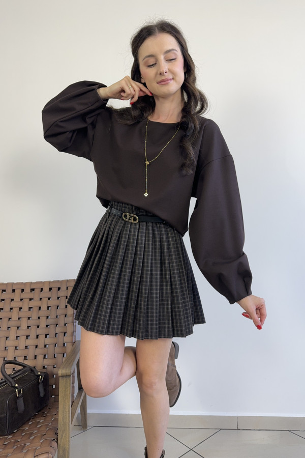 Bluza z wiskozą czekoladowa JESSA 3