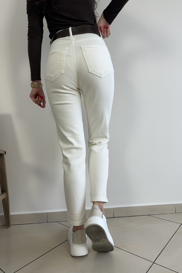 Spodnie jeansy mom fit beżowe MAILO 1
