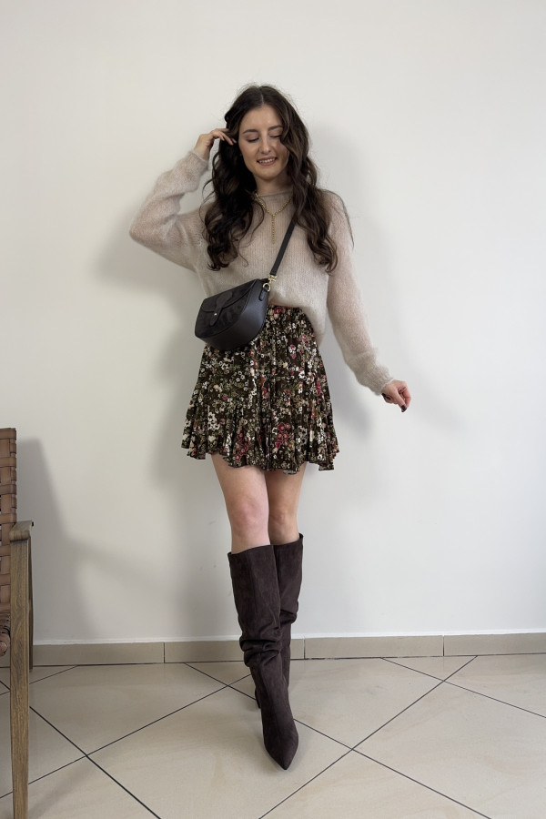 Sweter beżowy 80% kid moher PREMIUM 3