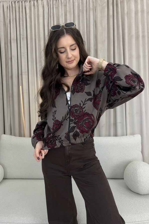 Bluza rozpinana w kwiaty fango 100% bawełna ROSALIA 2