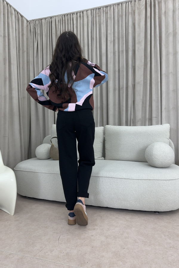 Spodnie jeansy mom fit czarne COMFORT 2