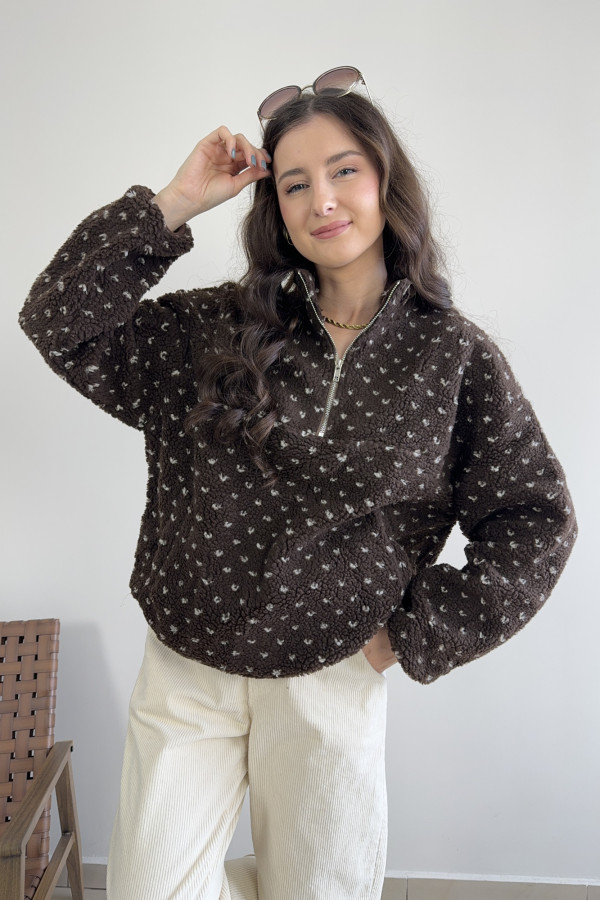 Polar/kurtka baranek z zamkiem czekoladowa DAISY 4