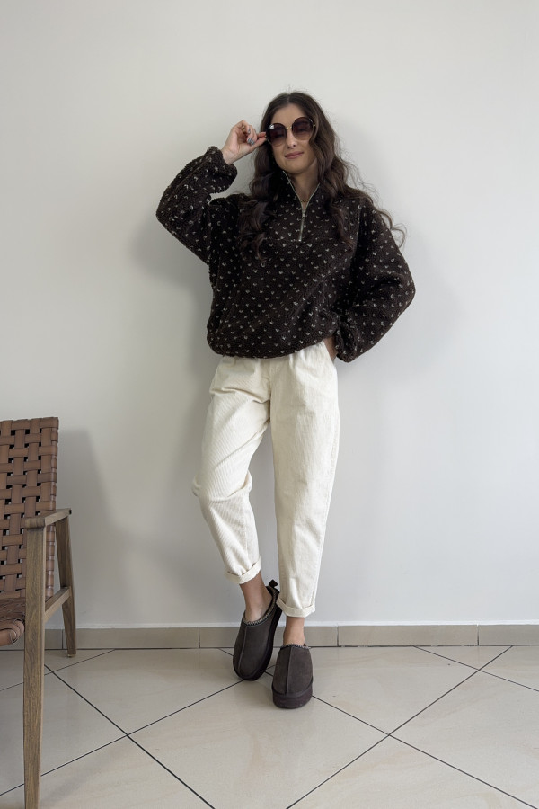 Polar/kurtka baranek z zamkiem czekoladowa DAISY 5